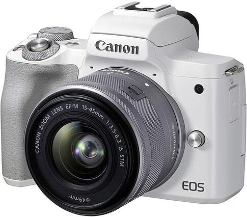 Беззеркальный фотоаппарат Canon EOS M50 Mark II Kit EF-M 15-45mm f/3.5-6.3 IS STM (белый)