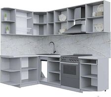 Готовая кухня Интерлиния Берес 1.5x2.5 левая (дуб полярный/серый каспий) Готовая кухня Интерлиния Берес 1.5x2.5 левая (дуб полярный/серый каспий)