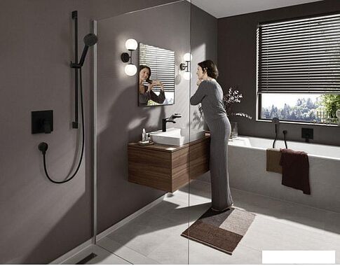 Душевая лейка Hansgrohe Pulsify Select S 105 3jet 24100670 (черный матовый)