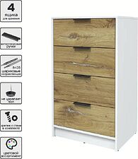 Комод Интерлиния Концепт КТ-К60 (дуб нокс/белый платинум)