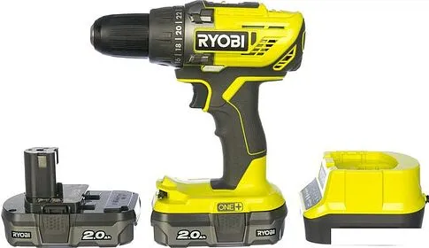 Дрель-шуруповерт Ryobi R18DD3-220S 5133003348 (с 2-мя АКБ 2 Ah, сумка)