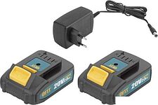 Дрель-шуруповерт FIT 79901 (с 2-мя АКБ, кейс)