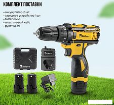 Дрель-шуруповерт Kolner KCD 12/2C (с 2-мя АКБ, кейс)