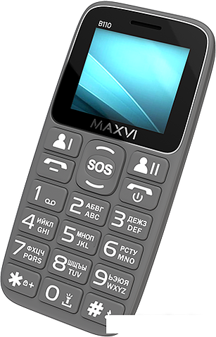 Кнопочный телефон Maxvi B110 (серый)