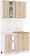 Готовая кухня Кортекс-мебель Корнелия Лира-лайт км.02458 1.1 м (дуб сонома/дуб бунратти)
