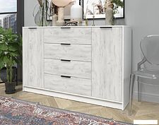 Тумба Интерлиния Концепт КТ-Т160 (дуб белый/белый платинум)