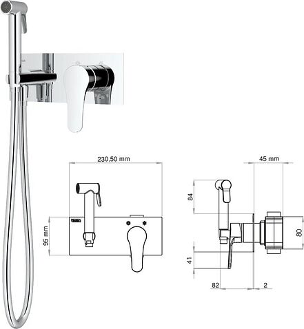 Гигиенический душ Teska Elsa Pro BTK6406