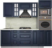 Готовая кухня Интерлиния Мила Деко 2.3 (индиго/индиго/опал светлый) Готовая кухня Интерлиния Мила Деко 2.3 (индиго/индиго/опал светлый)