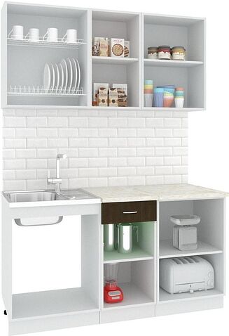 Кухня Кортекс-мебель Корнелия Экстра 1.6м (дуб сонома/марсель)