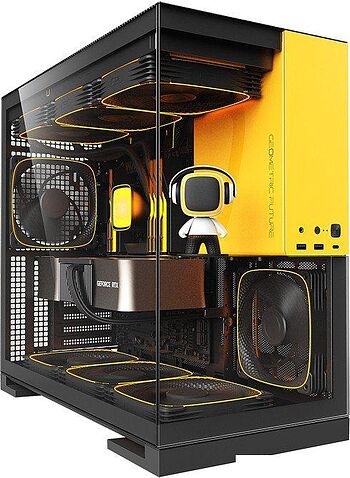 Корпус Geometric Future Model 5 (черный/желтый)