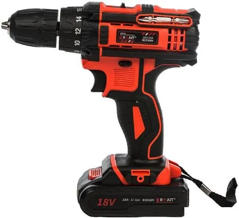 Дрель-шуруповерт Brait BCD18N (с 2-мя АКБ, кейс)