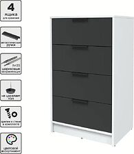Комод Интерлиния Концепт КТ-К60 (антрацит/белый платинум)