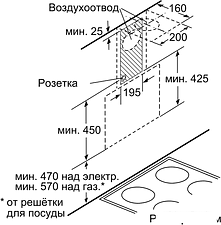 Кухонная вытяжка Bosch DWK65AD60R