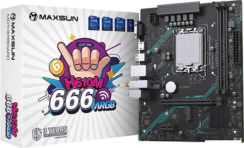 Материнская плата Maxsun MS-H610M 666 WIFI6 ARGB