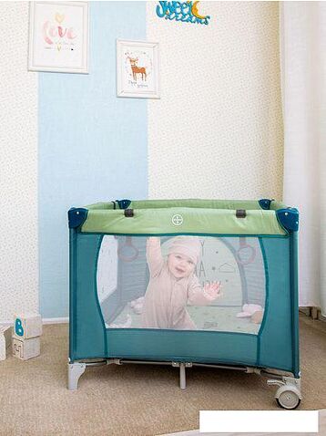 Игровой манеж Amarobaby Walky Good Day Fox (оливковый)