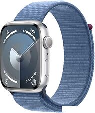 Умные часы Apple Watch Series 9 45 мм (алюминиевый корпус, серебристый/зимний синий, нейлоновый ремешок) Умные часы Apple Watch Series 9 45 мм (алюминиевый корпус, серебристый/зимний синий, нейлоновый ремешок)