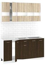 Кухня Кортекс-мебель Корнелия Экстра 1.5 без столешницы (дуб сонома/венге)