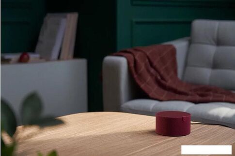 Умная колонка Яндекс Станция Мини 2 без часов (красный гранат)