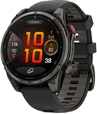 Умные часы Garmin Fenix 8 Pro 47мм (серый, черный силиконовый ремешок)