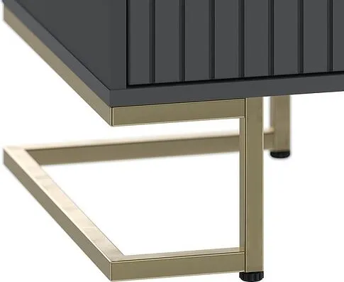 Комоды, тумбы Involux Неаполь 233H211 (графит/черный матовый/золото)