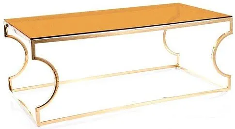 Журнальный столик Signal Kenzo A (дымчатый янтарь/золотой)