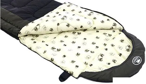 Спальный мешок BalMax Аляска Camping Plus -15 (левая молния, черный/хаки)