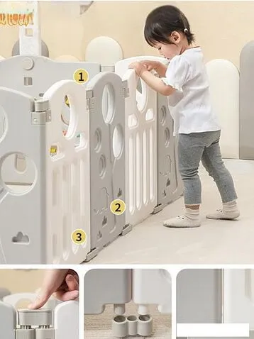 Игровой манеж Yooking Elephant 185x180 (белый/серый)