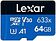 Карта памяти Lexar 633x microSDXC LMS0633064G-BNNNG 64GB