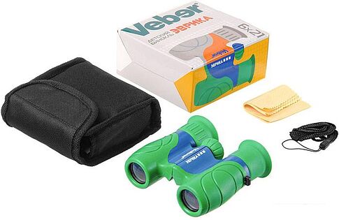 Бинокль Veber Эврика 6x21 (зеленый/синий)