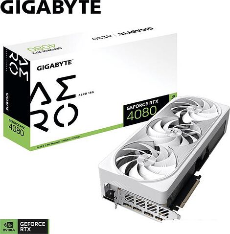 Видеокарта Gigabyte GeForce RTX 4080 16GB Aero GV-N4080AERO-16GD