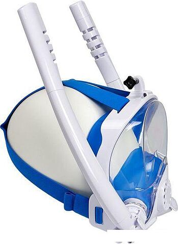 Маска для плавания Bradex SF 0553 (S, белый/синий)