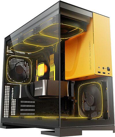 Корпус Geometric Future Model 5 (черный/желтый)