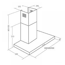 Кухонная вытяжка Akpo Feniks Slim Glass 90 WK-9 (нержавеющая сталь/черный)