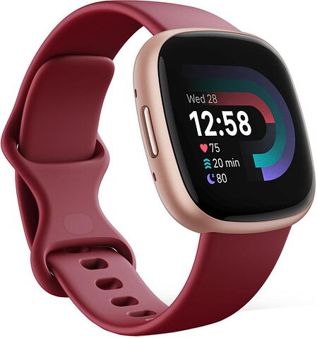 Умные часы Fitbit Versa 4 (бордовый/золотистый алюминий)