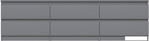 Тумба Mio Tesoro Кастор 6 ящиков 2.03.03.110.4 (серый)