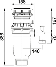 Измельчитель пищевых отходов Franke Turbo Elite Slimline TE-75S 134.0607.344 Измельчитель пищевых отходов Franke Turbo Elite Slimline TE-75S 134.0607.344
