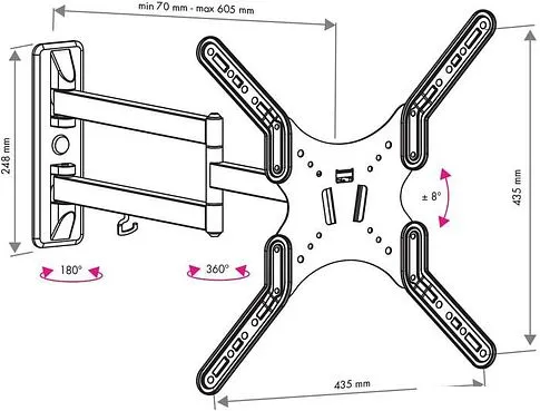 Кронштейн VLK TRENTO-18 (черный)