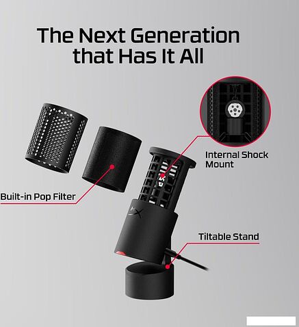 Проводной микрофон HyperX SoloCast 2 (черный)