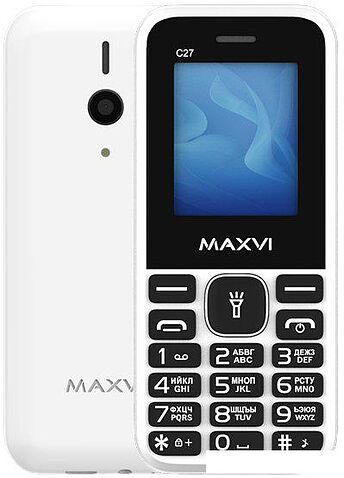 Кнопочный телефон Maxvi C27 (белый)