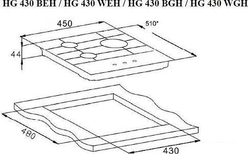 Варочная панель Weissgauff HG 430 WGH