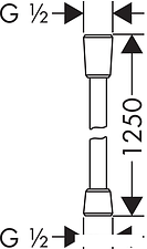 Душевой шланг Hansgrohe Comfortflex 28167000 Душевой шланг Hansgrohe Comfortflex 28167000
