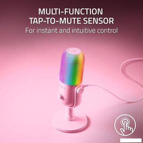Проводной микрофон Razer Seiren V3 Chroma Quartz Pink