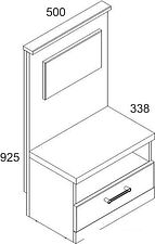 Тумба Anrex Jagger 1S Дуб Монастырский/Черный