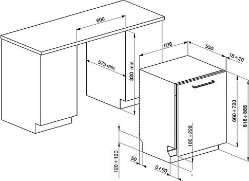 Посудомоечная машина Smeg ST211DS
