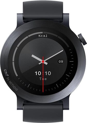 Умные часы CMF Watch 3 Pro (темно-серый, черный силиконовый ремешок)