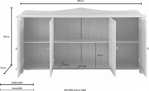 Тумба Диприз Adele 4 дв Д.1302.1 (белый воск/черри)