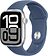 Умные часы Apple Watch Series 10 42 мм (алюминиевый корпус, серебристый/синий, спортивный силиконовый ремешок S/M)