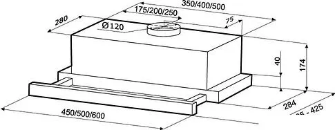 Кухонная вытяжка Krona Kamilla 450 (черный)