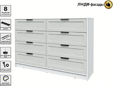 Комод Интерлиния Концепт Тренд КТ-К157 (белый платинум/грей)