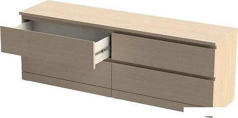 Комод Mio Tesoro Варма 4Д (шпон дуб, беленый)